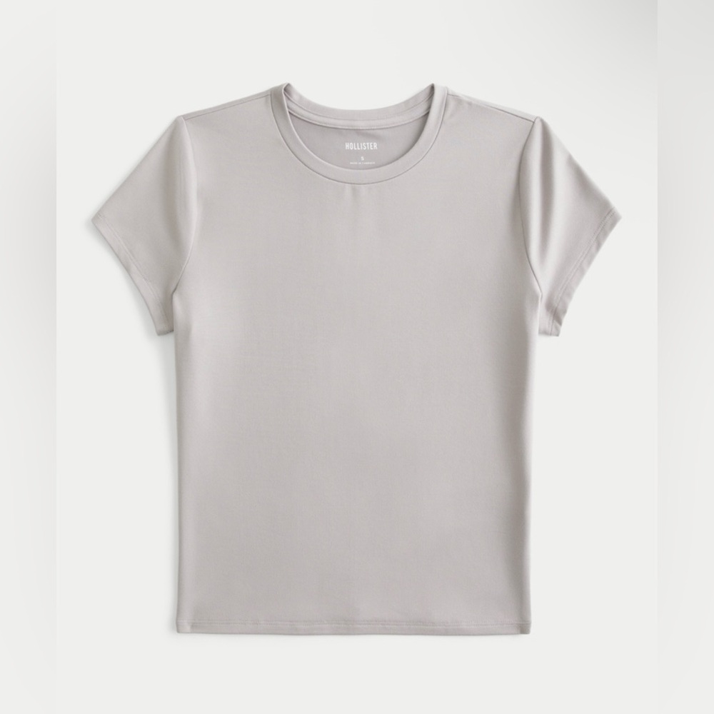 Hollister Taupe Seamless Fabric Longline
Crew Baby Tee; Size XXS Long